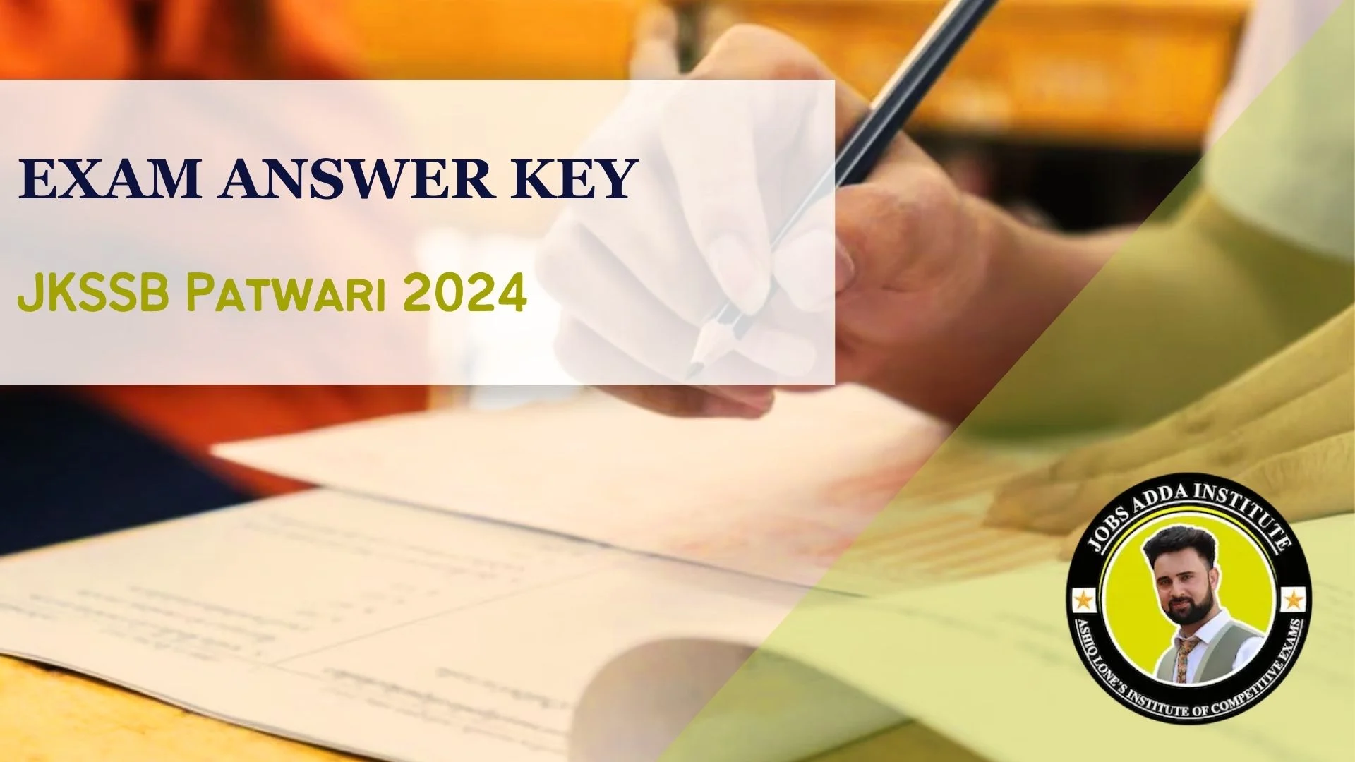 JKSSB Patwari Answer Key 2024 - Check Your Performance